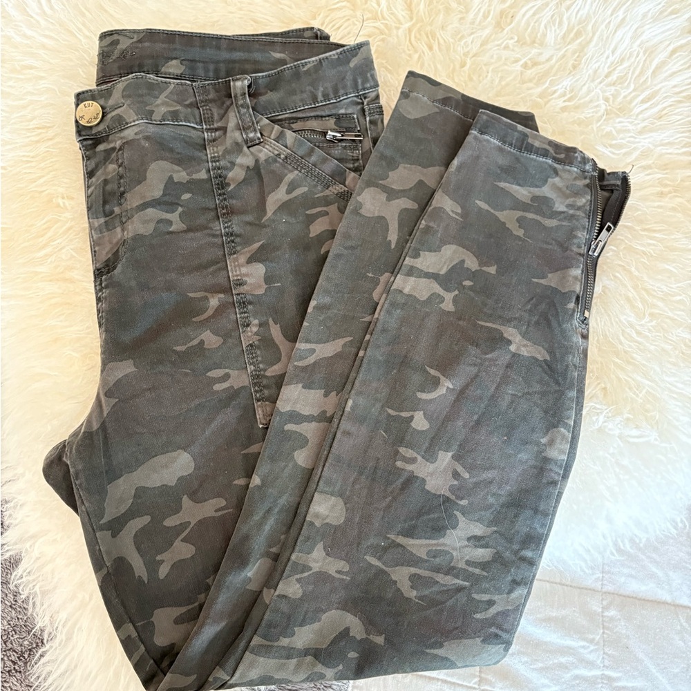 Kut from the Kloth Gray Camo Pants - Picture 2 of 5